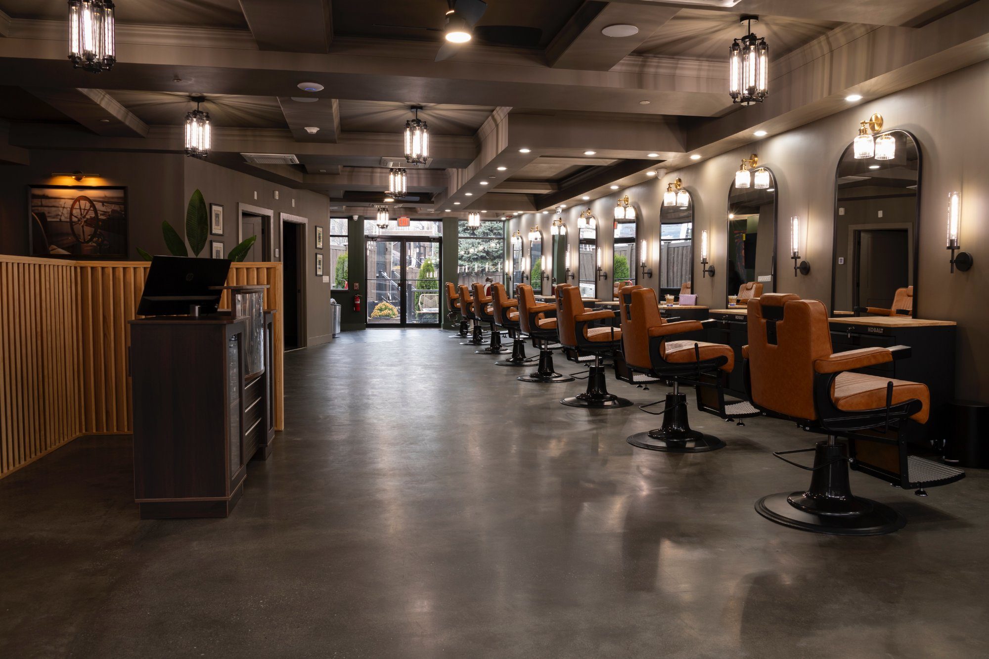 Premium barber chairs at Legendary Men's Grooming in White Plains NY