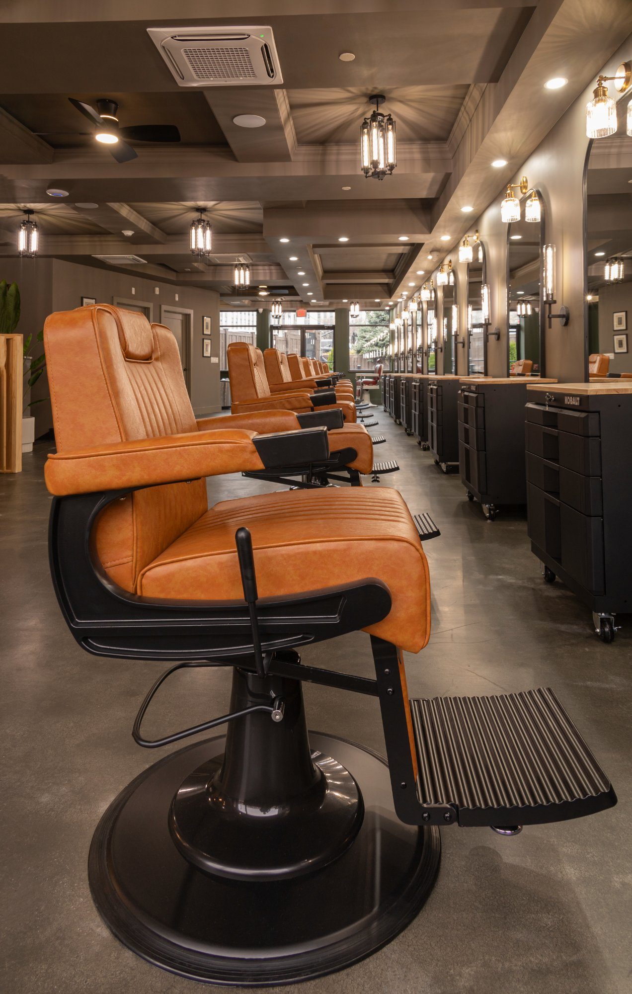Professional barber station at Legendary Men's Grooming White Plains